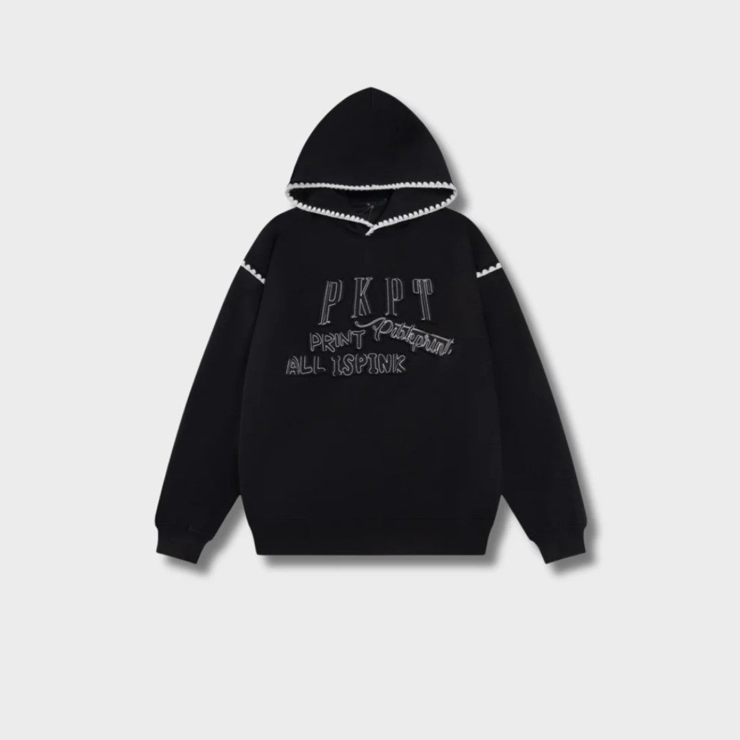 White Stitch Hoodie